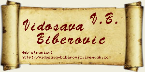 Vidosava Biberović vizit kartica